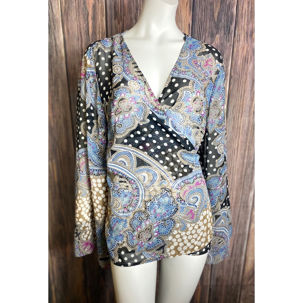 Lane Bryant wrap kimono sleeve top 18/20